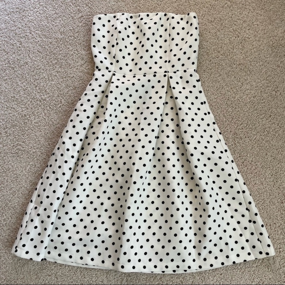 Sans Souci Strapless Polka Dot Dress